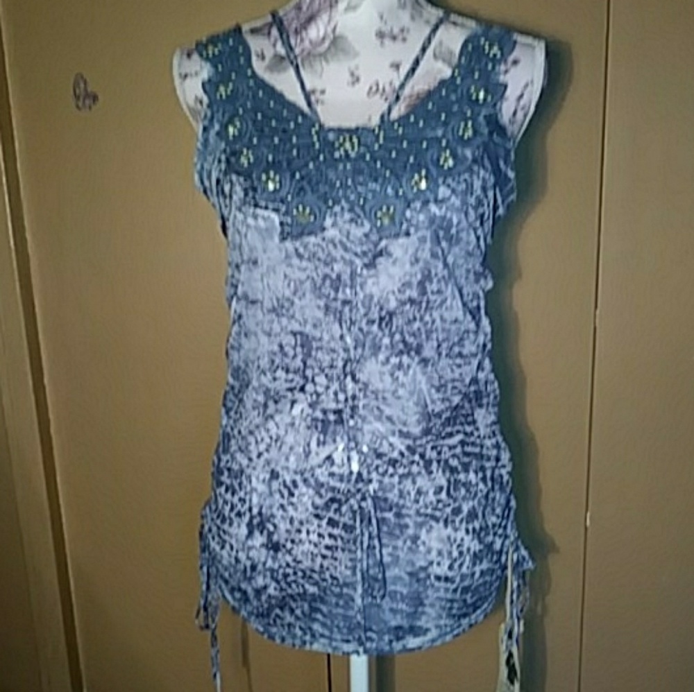 Mur Mur funky blue tank top